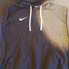 Nike Herren Hoodie Kapuzenpullover Grau Swoos...