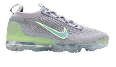NIKE Air VaporMax 2021 FK ''Grey Light Liquid Lime'' Running Shoes Size 10