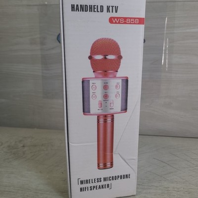 HAND HELD KTV WS858 Microphone Toy Rose Gold Preowned
