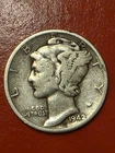 "BUY IT NOW"  1942-P  Mercury SILVER Dime  FINE  [F] Condition  Nice Mercury 10c