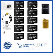 Micro SD Card 128MB Class 4 Pack of 10 with Adapter for Easy Data Transfer