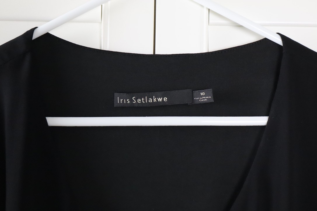 IRIS SETLAKWE $395 Solid Black Sheer Smocked Slee… - image 6