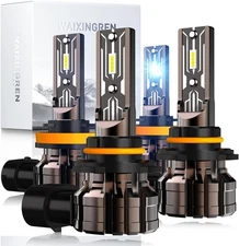 6500K White, Fog Lights Canbus, Fanless Mini Size Plug and Play- 9005+H11