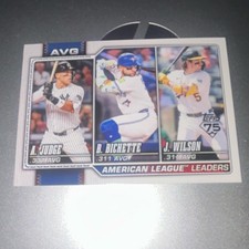 Topps 2026 American League AVG Leaders #204 Judge Bichette Wilson Baseball