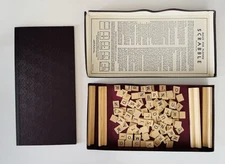 Vintage Scrabble Board Game by Selchow & Righter, 100 Wood Tiles, Complete, Rare