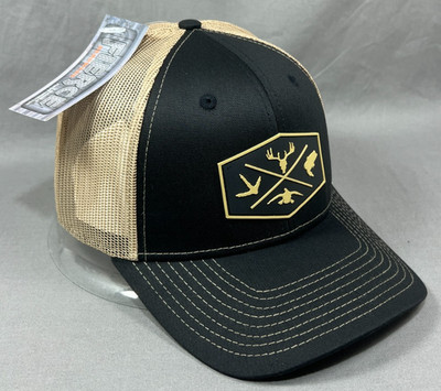 Fierce Outdoor Snapback Hat Black Trucker Mesh Fishing Hunting Patch Logo Mens