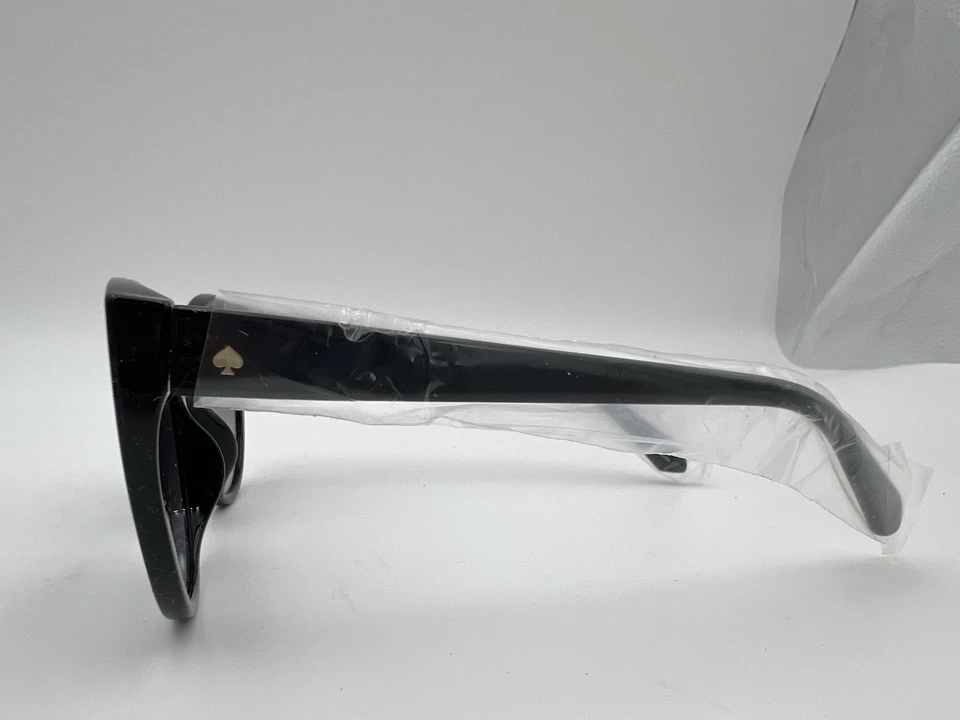 Gafas de sol KATE SPADE Samantha, NEGRAS, nuevas con bolsa para el polvo verde, venta al por menor $129 Foto 4 de 4
