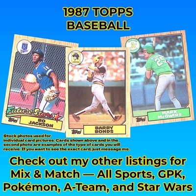 1987 Topps Baseball Cards Complete Your Set (#'s 401-600) - U PICK - $0.99 NM-MT