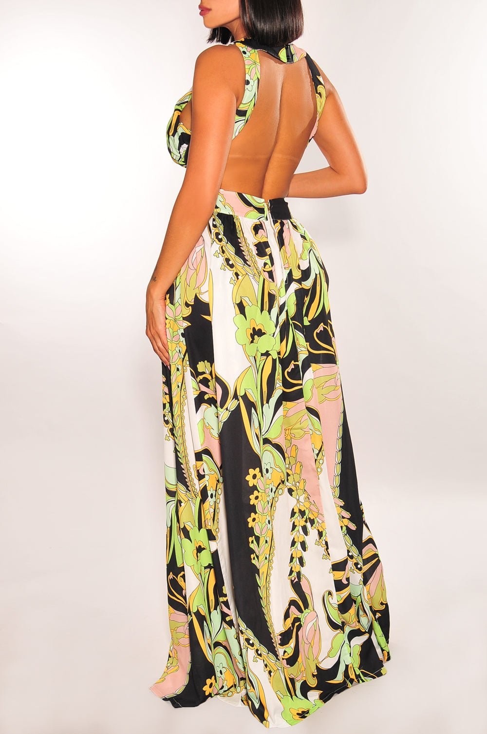 BLITHE LA halter padded cut-out open-back maxi dr… - image 6