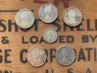 Lot of 6 Canadian Silver Coins 80% Quarters and Dime Silver from Canada