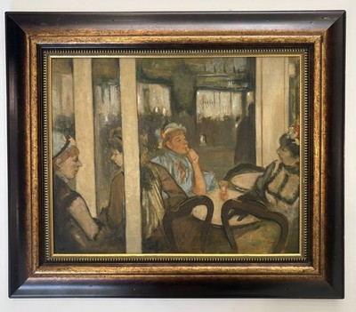 Edgar Degas Oil On Canvas 1834-1917 In The Style Of Art Framed Hand signed 