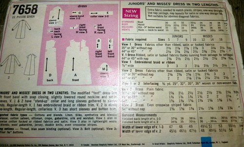 *LOVELY VTG 1960s DRESS Sewing Pattern Bust 32 - Picture 2 of 2