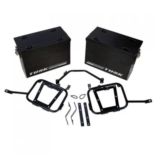 Tusk Aluminum Panniers with Pannier Racks V2 Large Black 1467340180
