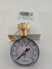 2-1/2" Water Pressure Test Gauge, 0-200 Psi/Kpa, 3/4" Female Hose Thread, Peak P