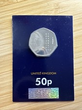 2020 - Rosalind Franklin DNA 50p 50 pence on Change Checker Mount (BUNC)