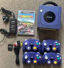 Gamecube Console, All Wires, 4x Controllers, Mario Kart UK PAL Bundle
