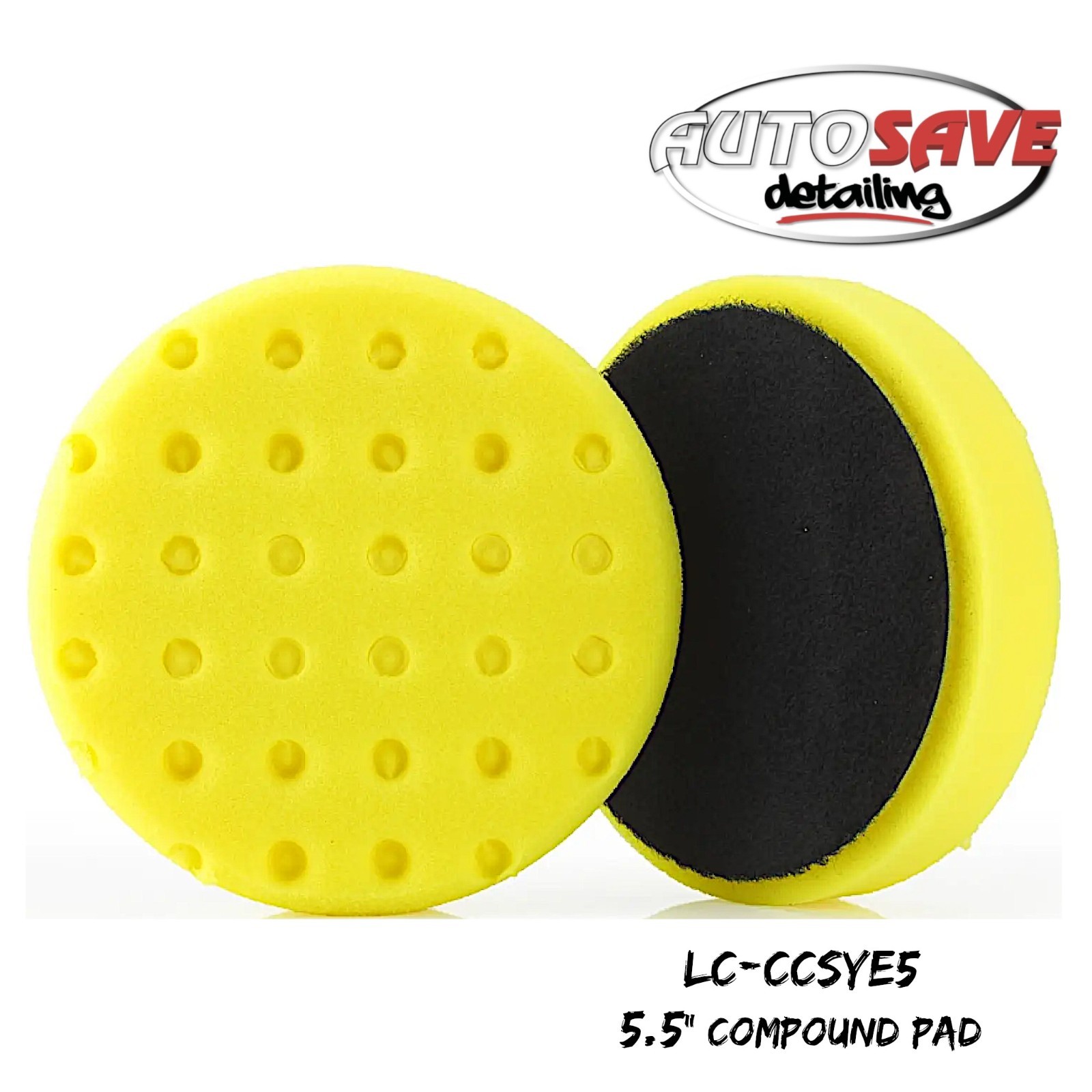Lake Country - 5.5"" Yellow Compound Pad |Aggressive Foam Cutting Pad