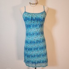 Byer Too! California Blue Paisley Spaghetti Strap Dress Sun Dress