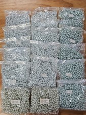Lot of 8,500 Light Blue  Green 10mm Round Imitation Pearls Plastic Craft Beads