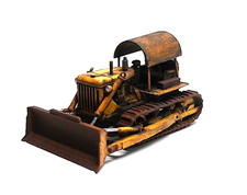 HO Scale CAT D7 Dozer Custom painted weathered 1/87 for Overland Brass FSM