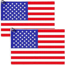 Solvora 2 Pack American Flag Golf 23.6 inches by 15.7 inches, Red White Blue