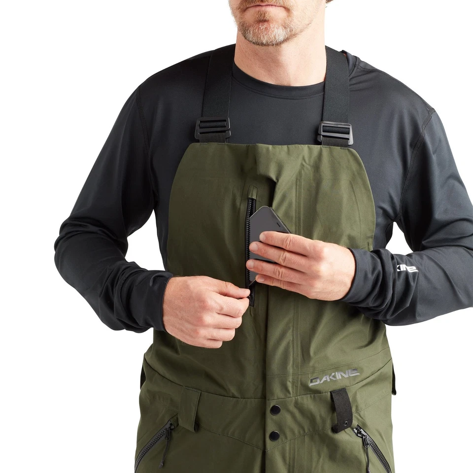 Babero de snowboard Dakine Stoker Gore-Tex 3L - Para hombres Grande Turba Verde Shell Uso Ligero Foto 3 de 4