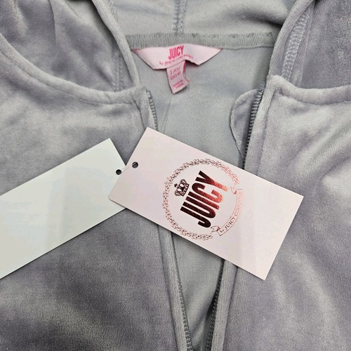 NWT Juicy By Juicy Couture Lavender Velour Track Jacket Girls Size Large 14 - Picture 3 of 10