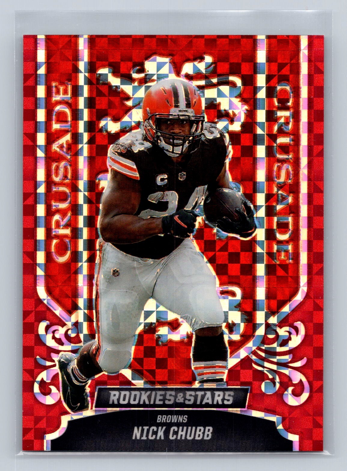 2023 Panini Rookies & Stars #CR-8 Nick Chubb Crusade Red Plaid