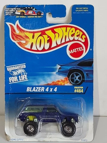 Hot Wheels Chevy Blazer 4x4 Blue #464 Base CT Wheels Vintage 1997 ROUGH CARD