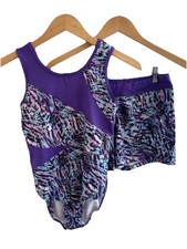 Danskin Now Girls Leotard  Shorts Costume Dance Gymnastics Size 14/16 XL