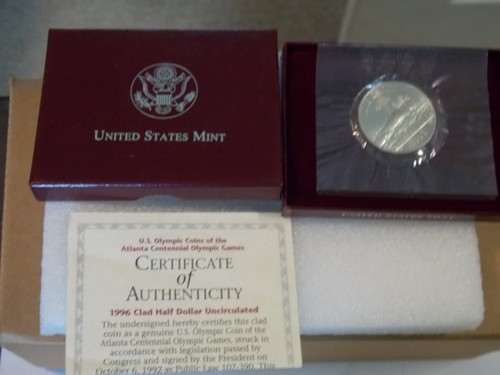 1996 S CLAD HALF DOLLAR SWIMMING UNC
