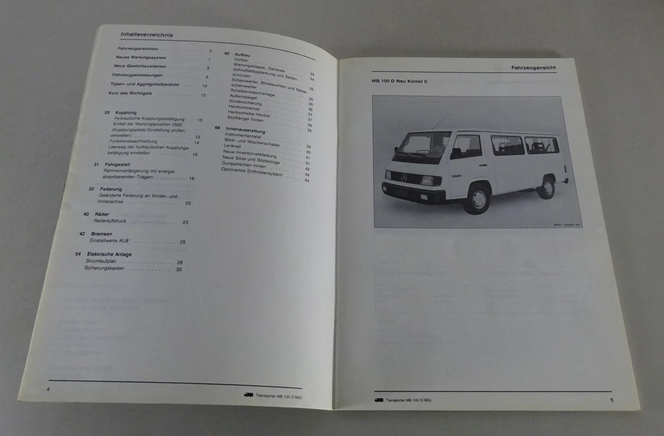 Manual De Taller Mercedes Benz Transporter MB 100D 100 D NUEVO De 09/1991 - Imagen 2 de 2