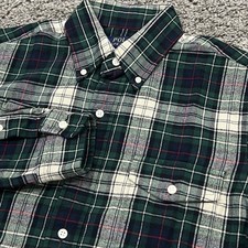 NWT Polo Ralph Lauren Men's S Classic Fit Western Green Plaid Long Sleeve Shirt