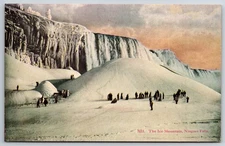 Vintage Niagara Falls Ice Mountain Linen Postcard by H.T. Tammen Co.