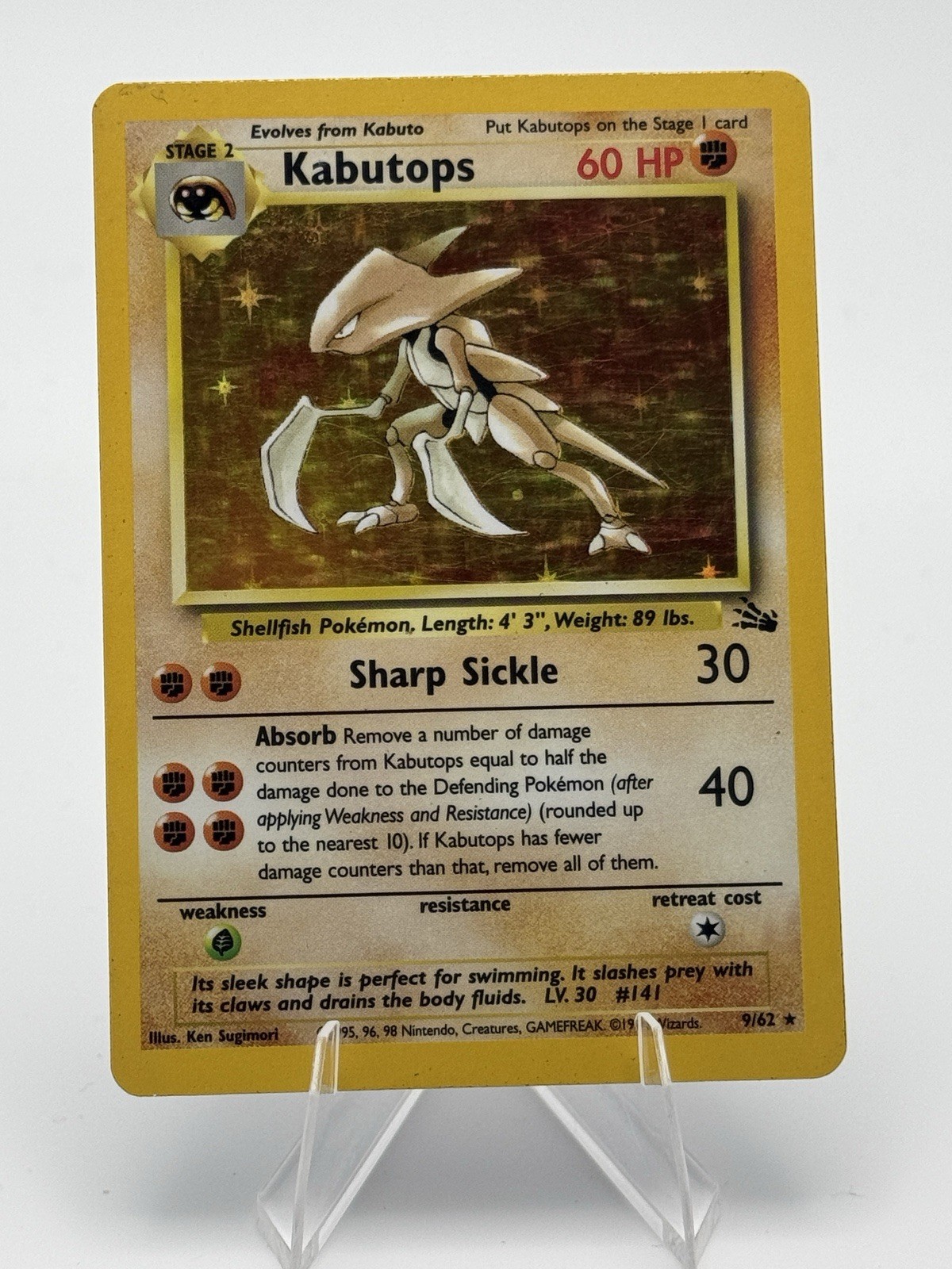 Kabutops 9/62 Fossil Holo Pokemon TCG Vintage