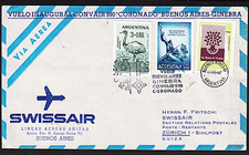 ✈ Swissair "Buenos Aires-Zurich" 1962!!  FFC first flight!!
