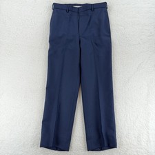 Bremen-Bowdon Air Force Service Pants Mens 32R Blue Uniform USA Made Polyester
