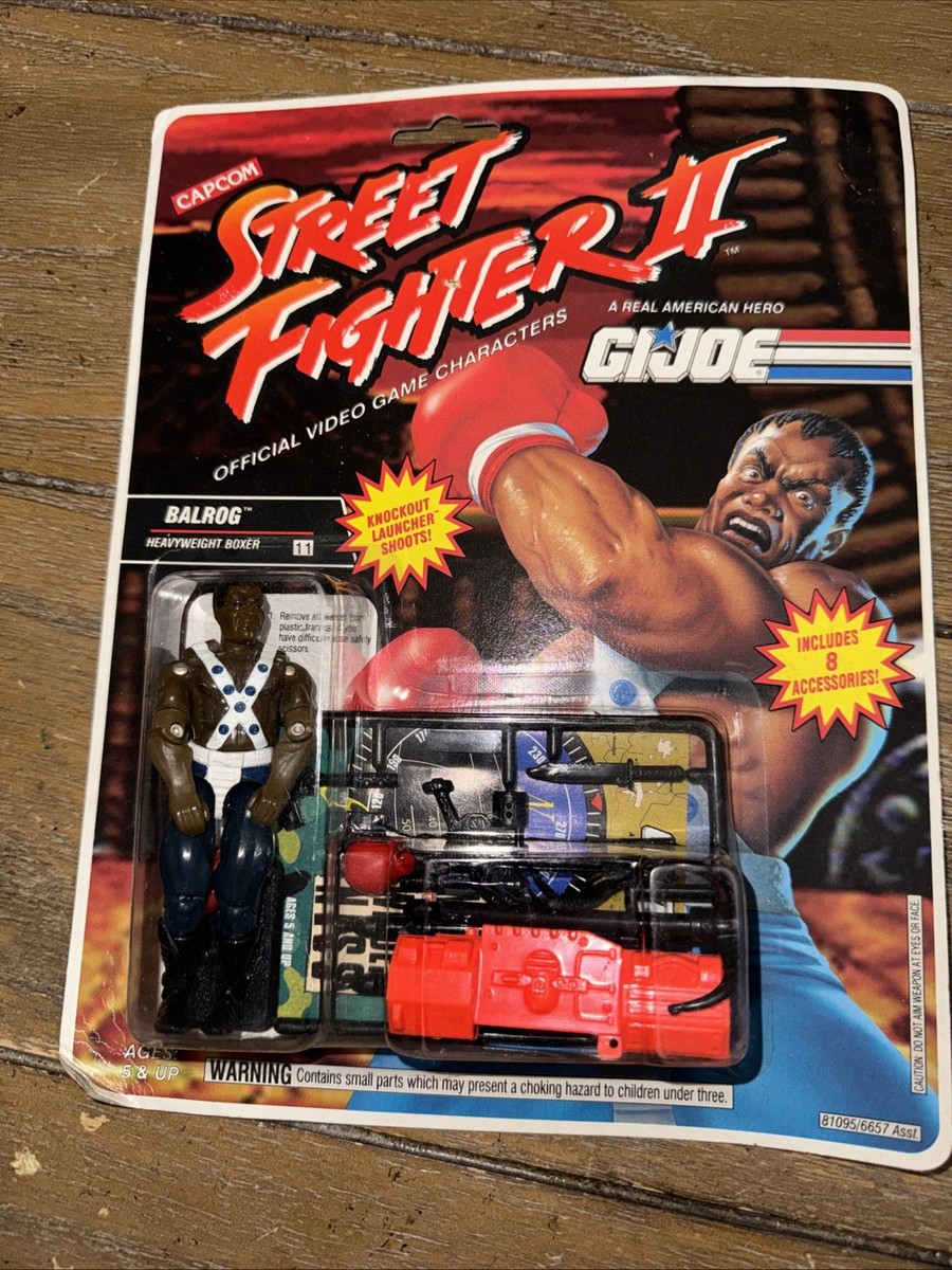 RARE 1993 HASBRO CAPCOM STREET FIGHTER 2 BALROG GI JOE STYLE/NEW