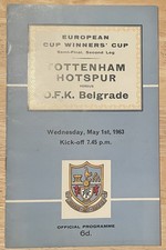 Tottenham Hotspur v OFK Belgrade European CWC Match Programme 01.05.1963
