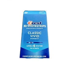 😁 Crest 3D White Classic Vivid Whitestrips Dental Whitening Kit 6 Levels 03/27 