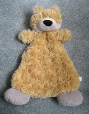 Demdaco Golden Brown Fitzgerald Fox Bear Baby Rattle Security Blanket Soothing