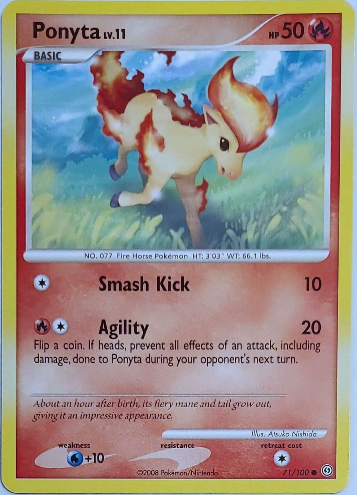Ponyta 71/100 Common Stormfront Pokemon Lightly Played