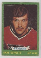 1973-74 O-Pee-Chee Light Back Dave Schultz #166 Rookie RC 0m8b