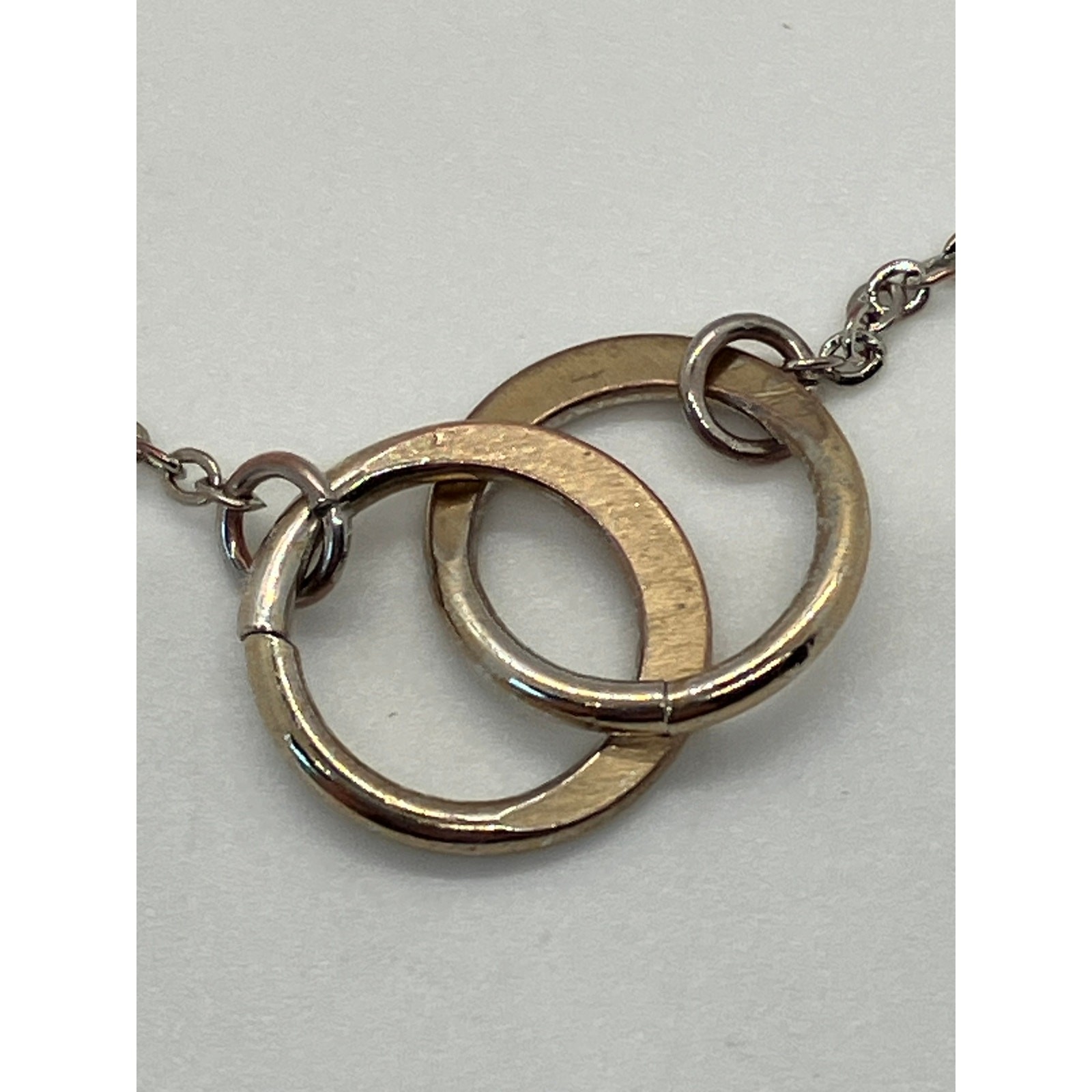 Delicate Vintage Interlocking Rings Necklace – Si… - image 8