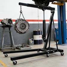 2 Ton Hydraulic Folding Engine Crane Hoist Lift Stand 2000kg Garage Workshop