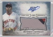 2015 Triple Threads Unity Jumbo Relics Sapphire 4/10 Rusney Castillo Auto 1k54