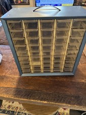 50 Drawer Akro Mils Steel Storage Organizer Cleaned Great With handle Wall mount
