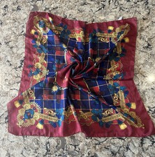 Berkshire Fruit Print Handkerchief Bandana Scarf Hair Wrap Made In Italy 30  