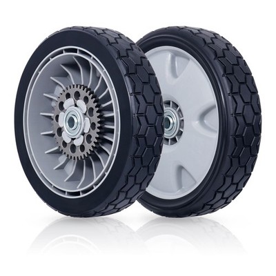 CheeMuii 9'' HRX217 Lawn Mower Rear Wheels Kit 2 Pcs Back 9 IN-2 REAR, Gray 
