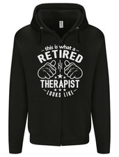 This Is What a Retired Therapist Looks Like Mens Zip Up Hoodie